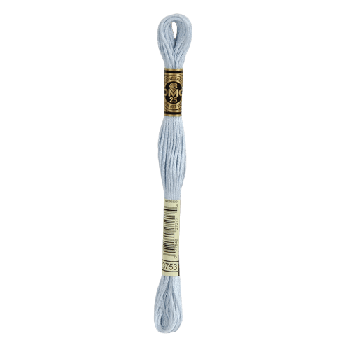 DMC 3753 Ultra Very Light Antique Blue Stranded Cotton Embroidery Floss