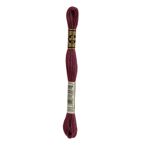 DMC 3802 Very Dark Antique Mauve Stranded Cotton Embroidery Floss