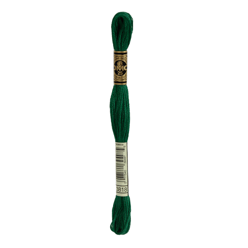 DMC 3818 Ultra Very Dark Emerald Green Stranded Cotton Embroidery Floss