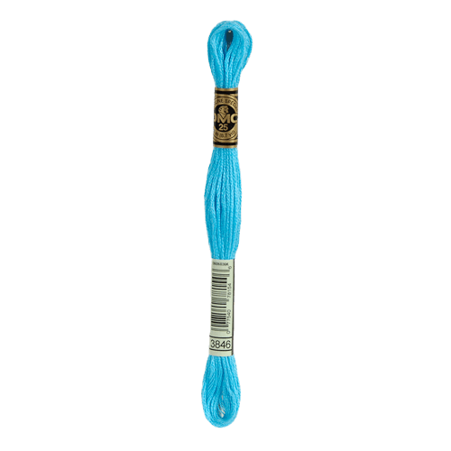 DMC 3846 Light Bright Turquoise Stranded Cotton Embroidery Floss