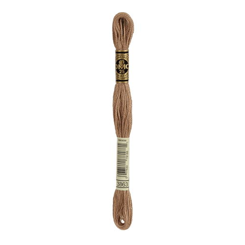 DMC 3863 Medium Mocha Beige Stranded Cotton Embroidery Floss