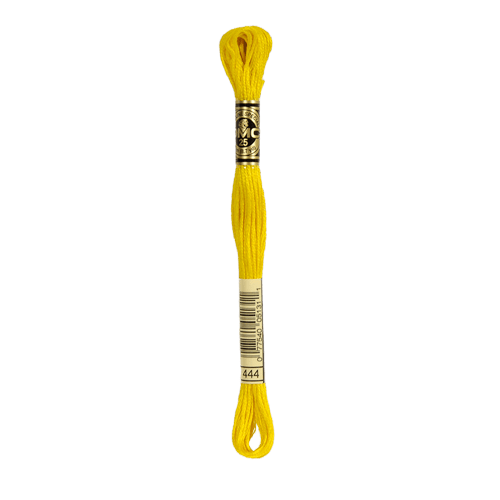 DMC 444 Dark Lemon Stranded Cotton Embroidery Floss