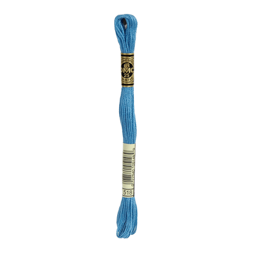 DMC 518 Light Wedgewood Blue Stranded Cotton Embroidery Floss