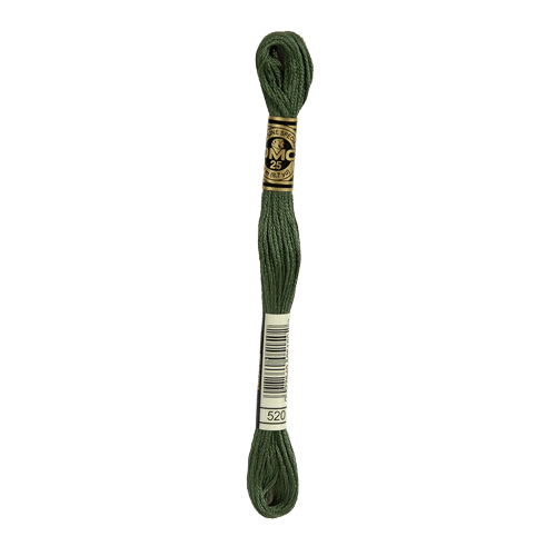 DMC 520 Dark Fern Green Stranded Cotton Embroidery Floss