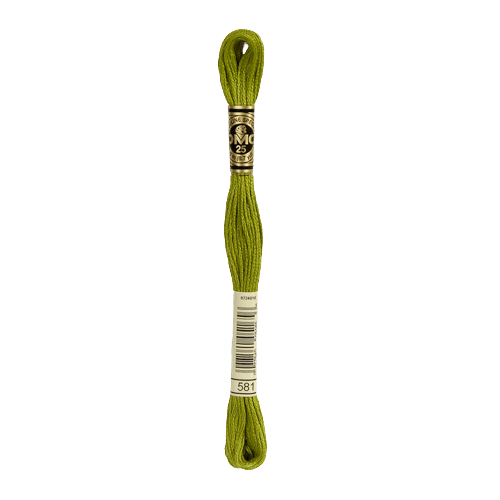 DMC 581 Moss Green Stranded Cotton Embroidery Floss