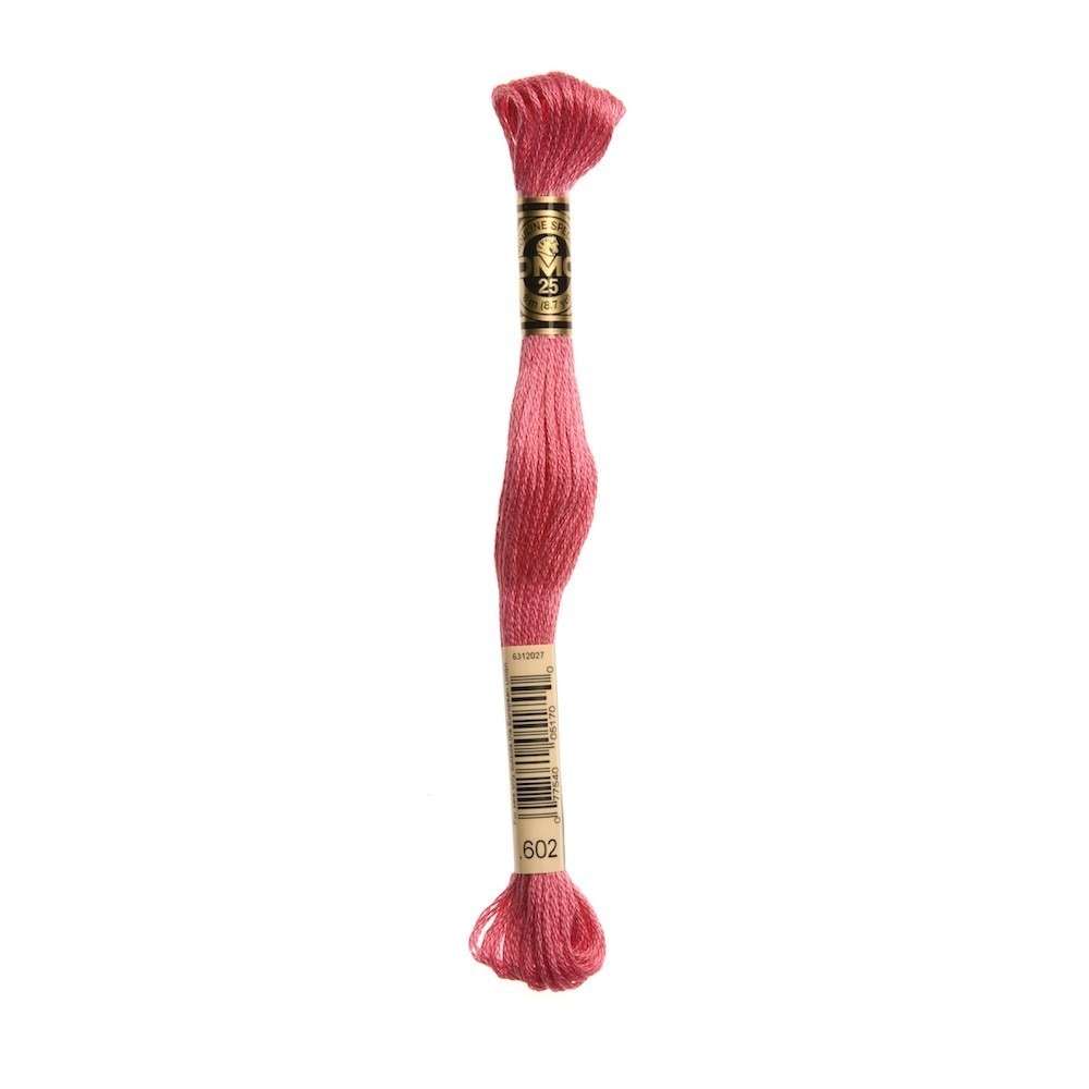 DMC 602 Medium Cranberry Stranded Cotton Embroidery Floss