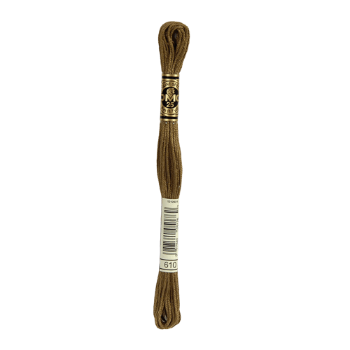 DMC 610 Dark Drab Brown Stranded Cotton Embroidery Floss