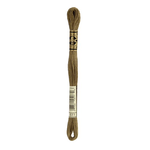 DMC 611 Drab Brown Stranded Cotton Embroidery Floss