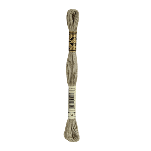 DMC 642 Dark Beige Grey Stranded Cotton Embroidery Floss