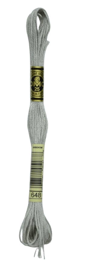 DMC 648 Light Beaver Grey Stranded Cotton Embroidery Floss