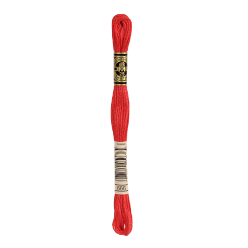 DMC 666 Bright Red Stranded Cotton Embroidery Floss