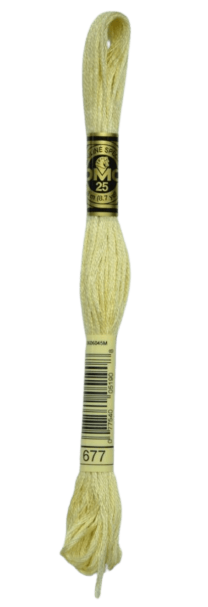 DMC 677 Very Light Old Gold Stranded Cotton Embroidery Floss