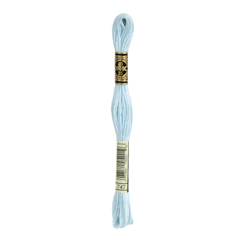 DMC 747 Very Light Sky Blue Stranded Cotton Embroidery Floss