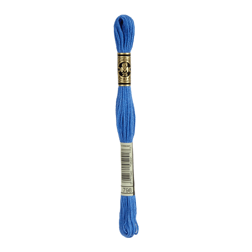 DMC 798 Dark Delft Blue Stranded Cotton Embroidery Floss