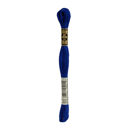 DMC 820 Very Dark Royal Blue Stranded Cotton Embroidery Floss
