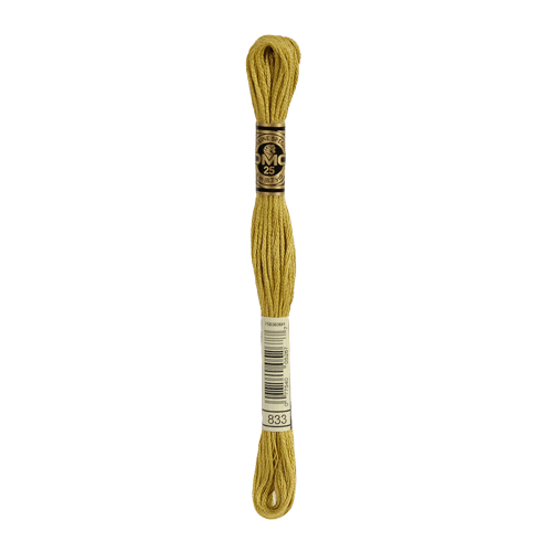 DMC 833 Light Golden Olive Stranded Cotton Embroidery Floss
