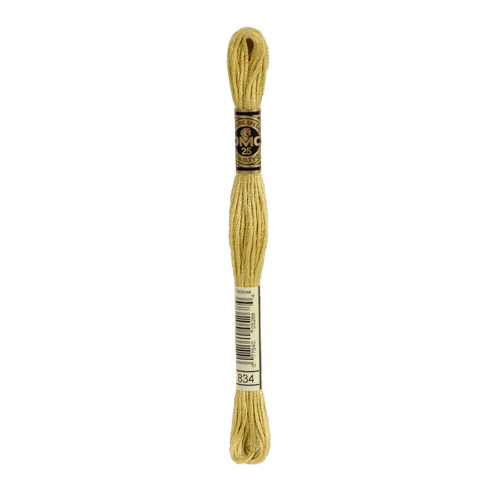 DMC 834 Very Light Golden Olive Stranded Cotton Embroidery Floss