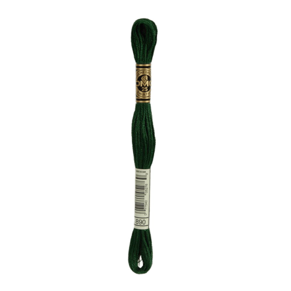 DMC 890 Ultra Dark Pistachio Green Stranded Cotton Embroidery Floss