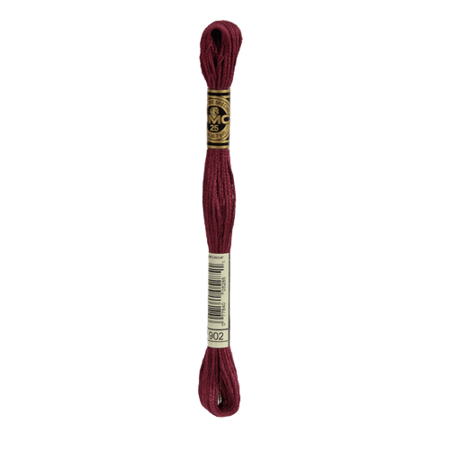 DMC 902 Very Dark Garnet Stranded Cotton Embroidery Floss