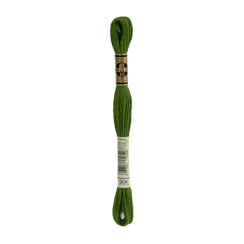 DMC 904 Very Dark Parrot Green Stranded Cotton Embroidery Floss