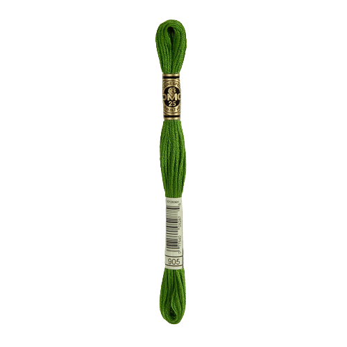 DMC 905 Dark Parrot Green Stranded Cotton Embroidery Floss
