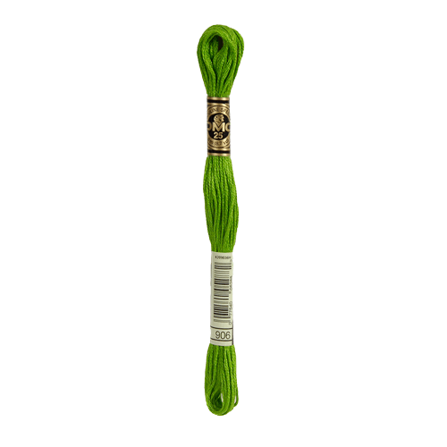 DMC 906 Medium Parrot Green Stranded Cotton Embroidery Floss