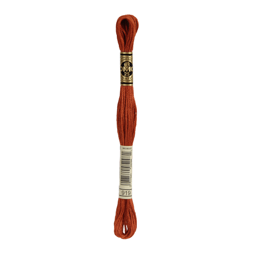 DMC 919 Red Copper Stranded Cotton Embroidery Floss