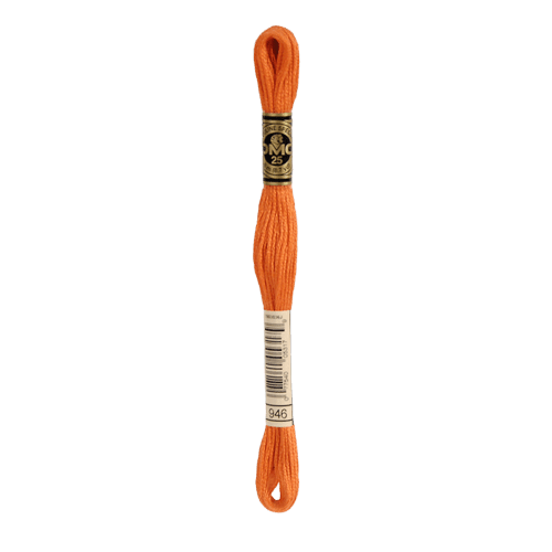 DMC 946 Medium Burnt Orange Stranded Cotton Embroidery Floss