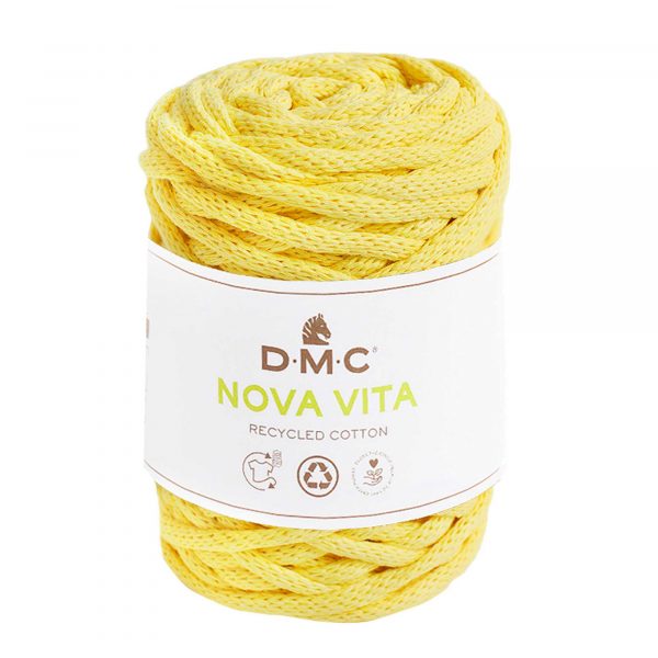 DMC Nova Vita 4mm Recycled Cotton Baby Yellow (250g Ball)