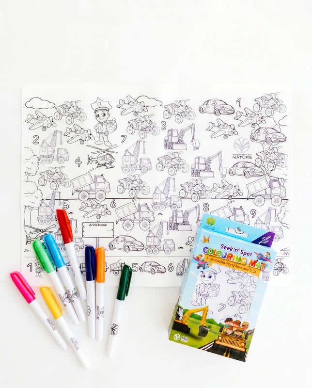 Seek 'n' Spot Colouring Mat Cars and Trucks