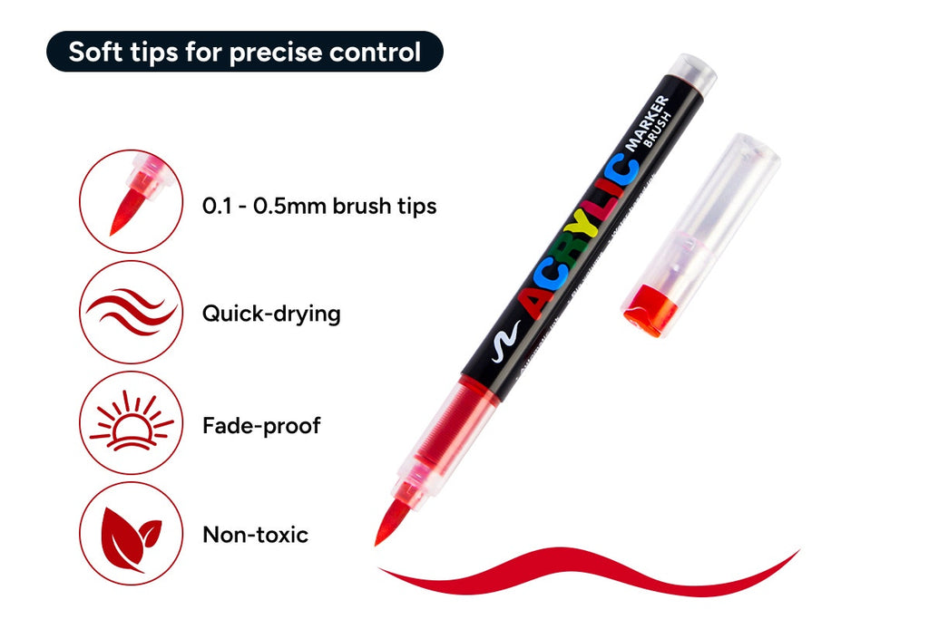 120 Colour Acrylic Paint Markers