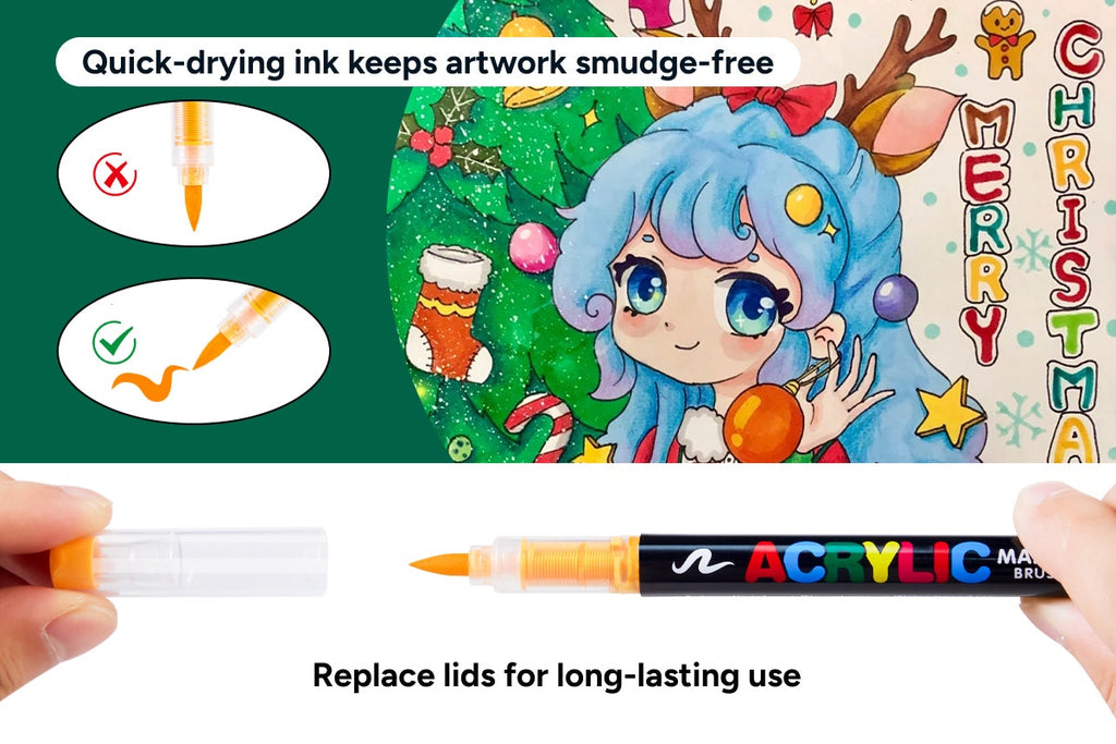 120 Colour Acrylic Paint Markers