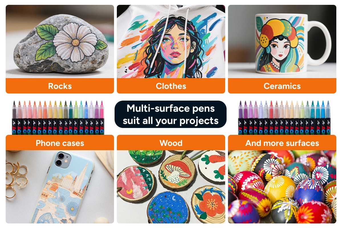 120 Colour Acrylic Paint Markers