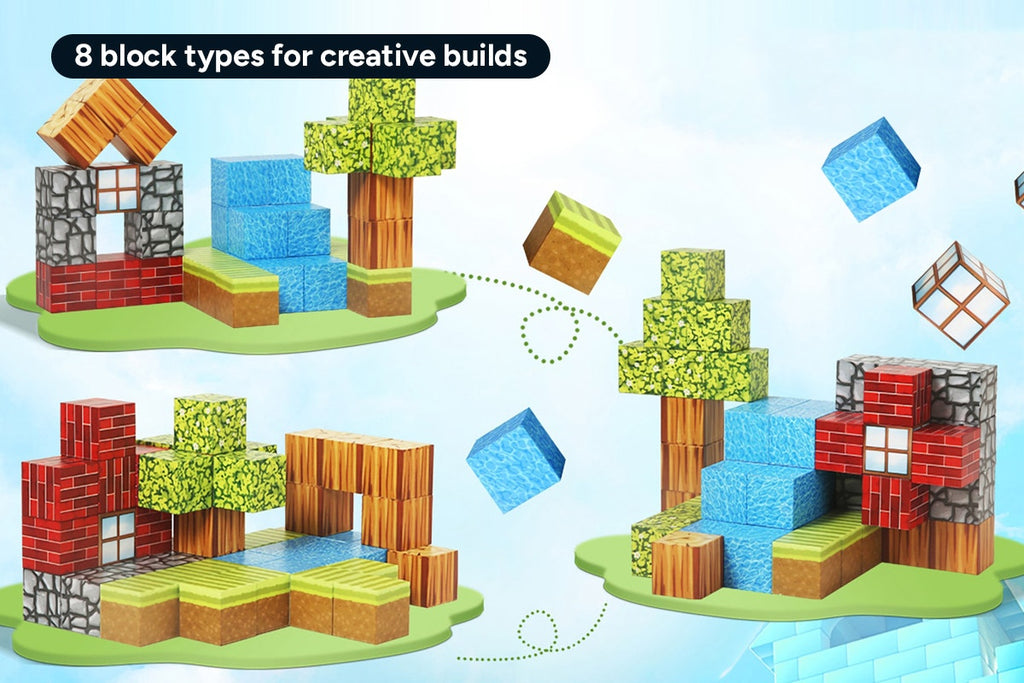 100 Piece Kids Magnetic Block Set