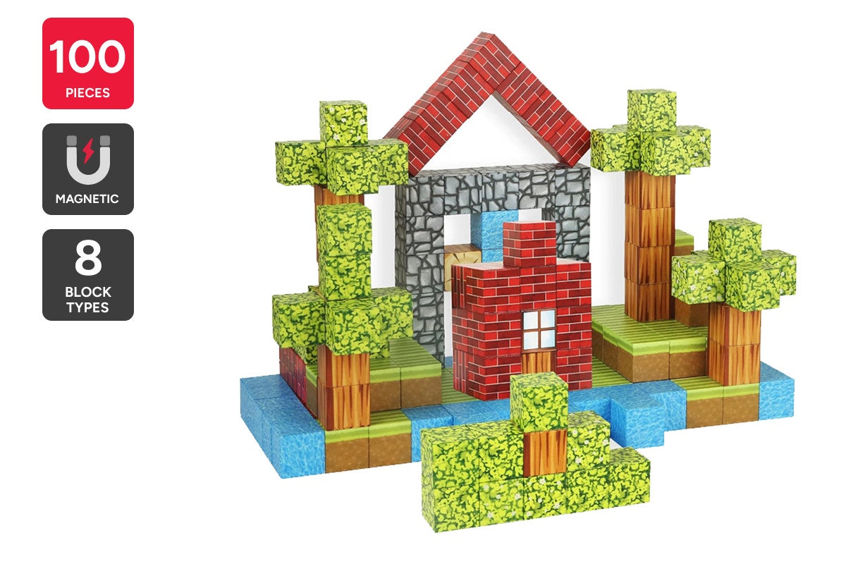 100 Piece Kids Magnetic Block Set
