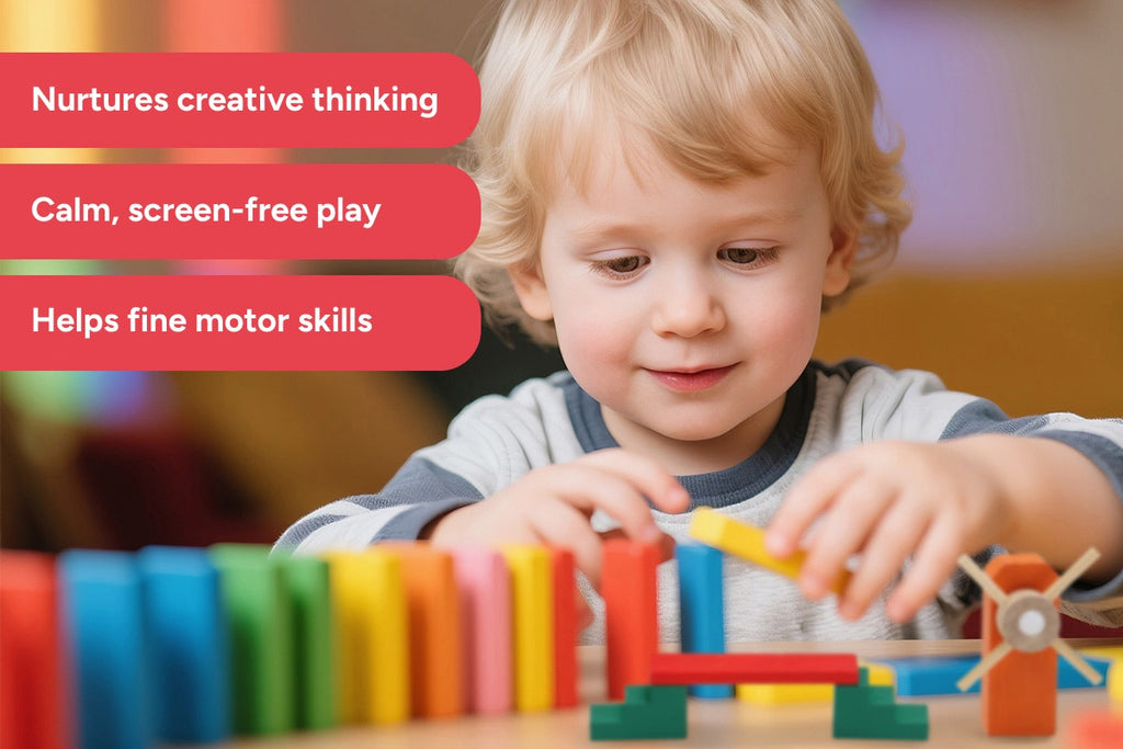 1,000 Piece Kids Wooden Dominoes Set