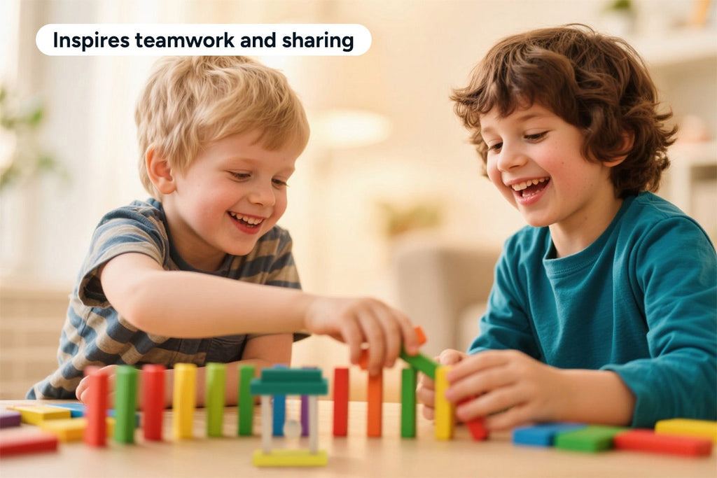 1,000 Piece Kids Wooden Dominoes Set