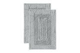 Set of 2 Ovela Cotton Bath Mats (Silver Sconce)