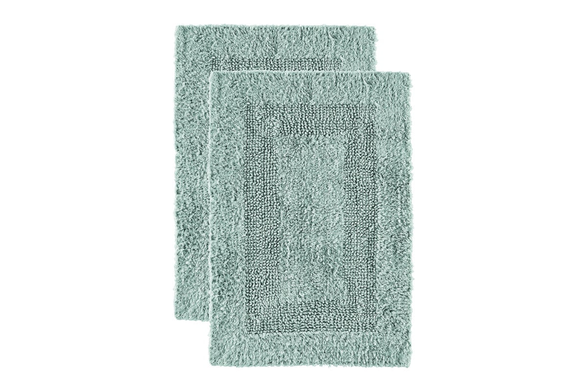 Set of 2 Ovela Cotton Bath Mats (Slate Blue)