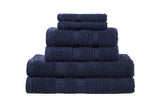Ovela Avalon 6 Piece 100% Cotton Towel Set (Navy)