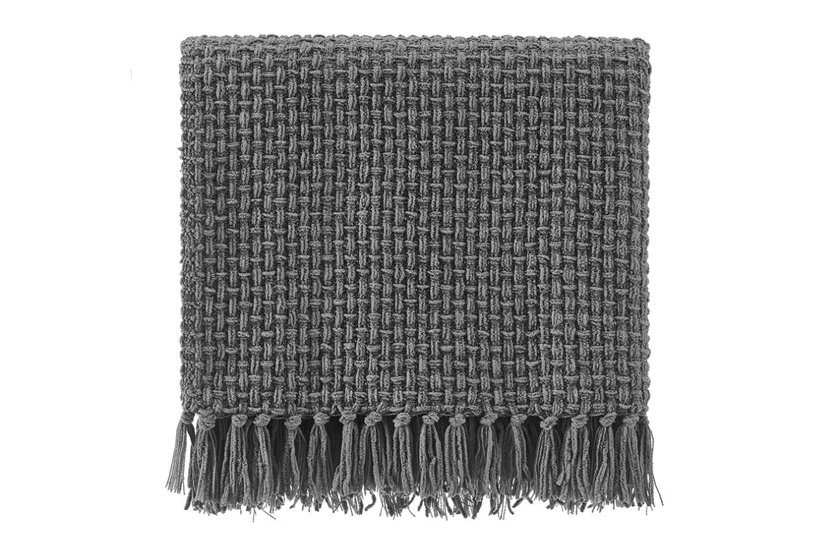 Ovela Chenille Throw (Charcoal)