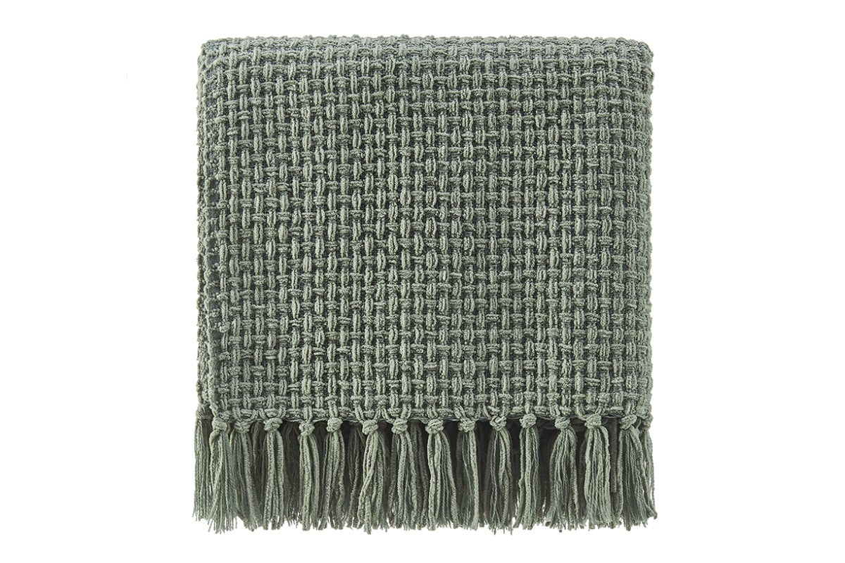 Ovela Chenille Throw (Seagrass Green)