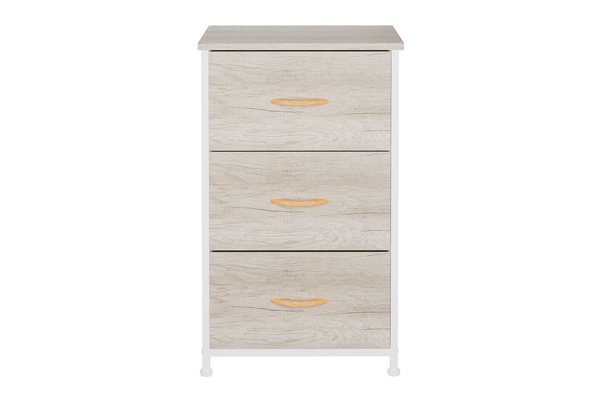 Ovela 3 Drawer Storage Chest (Wood Grain White Oak)