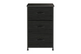 Ovela 3 Drawer Storage Chest (Wood Grain Black)