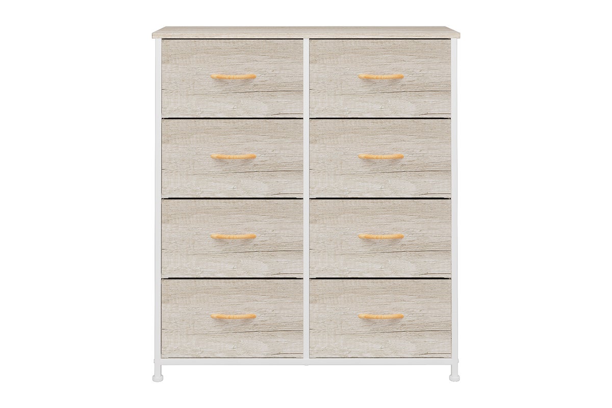 Ovela 8 Drawer Storage Chest (Wood Grain White Oak)