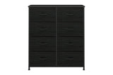 Ovela 8 Drawer Storage Chest (Wood Grain Black)