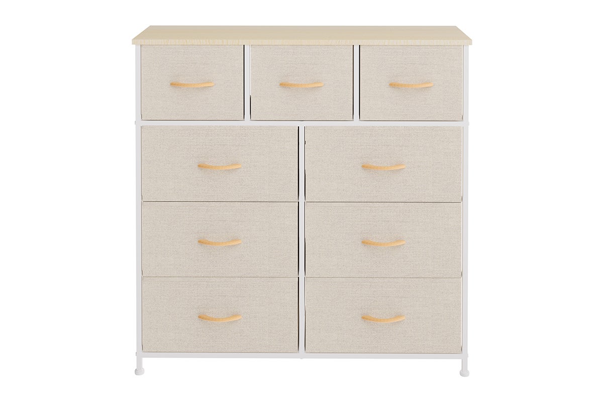 Ovela 9 Drawer Storage Chest (Beige)