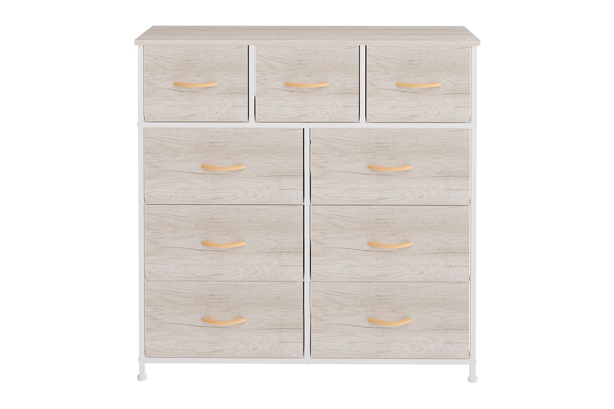 Ovela 9 Drawer Storage Chest (Wood Grain White Oak)
