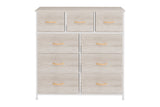 Ovela 9 Drawer Storage Chest (Wood Grain White Oak)