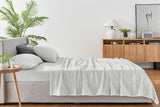 Ovela 150GSM Cotton Flannelette Bed Sheet Set (Light Grey, King)